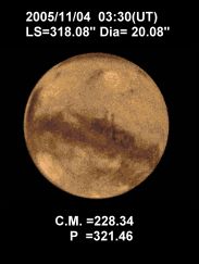Mars simulation for 051104 0330 UT