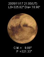 Mars simulation for 051112 2130 UT