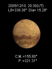 Mars simulation for 051210 2030 UT
