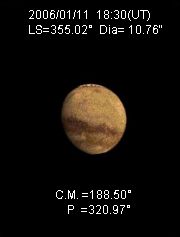 Mars simulation for 060111 1830 UT
