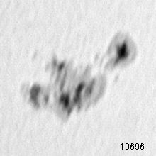 Sunspot 10696 on 041104